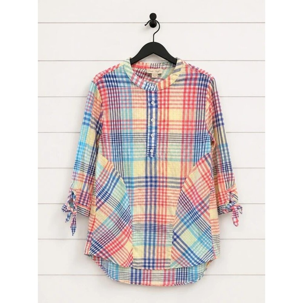 M Charlie Paige Multicolor Plaid Tunic Shirt